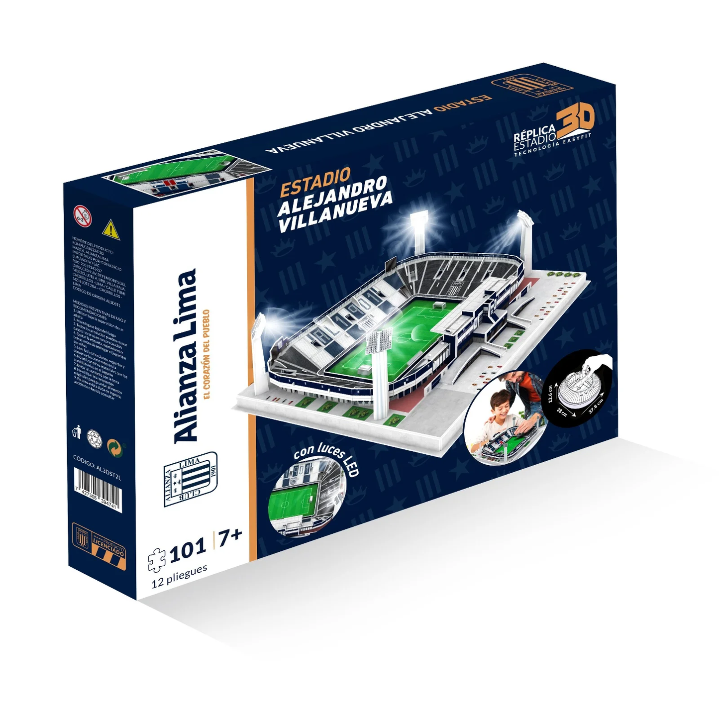 Estadio 3D Alejandro Villanueva con Luces LED - Producto Oficial